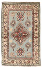 93X148 絨毯 オリエンタル カザック Fine 茶色/グリーン (ウール, アフガニスタン) Carpetvista
