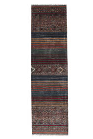 Shabargan Rug 81X289 Runner
 Black/Brown Wool, Afghanistan Carpetvista