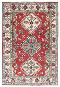 Kazak Fine Teppich 98X143 Dunkelrot/Braun Wolle, Afghanistan Carpetvista