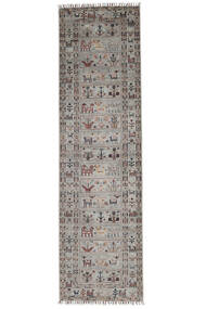 85X303 絨毯 Shabargan モダン 廊下 カーペット 茶色/オレンジ (ウール, アフガニスタン) Carpetvista