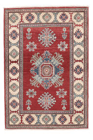  Kazak Fine Rug 88X126 Wool Dark Red/Beige Small Carpetvista