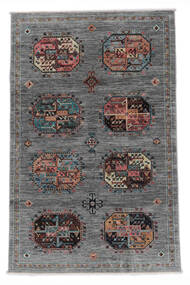 Shabargan Teppich 118X182 Dunkelgrau/Schwarz Wolle, Afghanistan Carpetvista