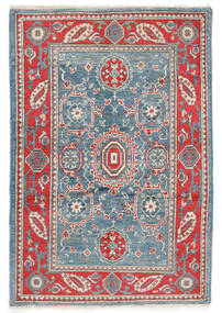  Kazak Fine Rug 82X122 Wool Dark Grey/Dark Blue Small Carpetvista