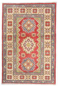  Orientalisk Kazak Fine Matta 84X127 Röd/Beige Ull, Afghanistan Carpetvista