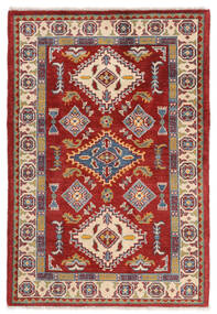 80X119 Kazak Fine Rug Oriental Dark Red/Dark Grey (Wool, Afghanistan) Carpetvista