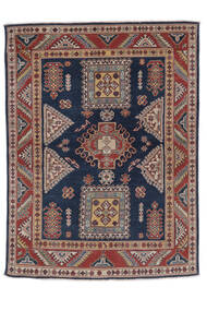 148X200 絨毯 オリエンタル カザック Fine ブラック/茶色 (ウール, アフガニスタン) Carpetvista