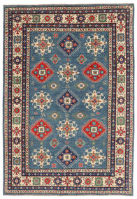 Kazak Fine Teppich 187X267 Schwarz/Dunkelblau Wolle, Afghanistan Carpetvista