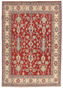  188X270 Kazak Fine Teppich Dunkelrot/Braun Afghanistan Carpetvista
