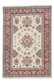 Kazak Fine Teppich 124X181 Braun/Gelb Wolle, Afghanistan Carpetvista