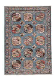  Orientalischer Kazak Fine Teppich 120X173 Dunkelgrau/Schwarz Wolle, Afghanistan Carpetvista