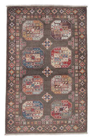 Kazak Fine Rug 93X141 Brown/Black Wool, Afghanistan Carpetvista