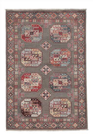 Kazak Fine Rug 91X134 Brown/Dark Red Wool, Afghanistan Carpetvista