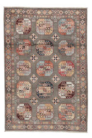 絨毯 オリエンタル カザック Fine 122X180 茶色/ダークレッド (ウール, アフガニスタン)