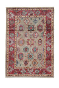 絨毯 オリエンタル カザック Fine 124X177 茶色/ダークレッド (ウール, アフガニスタン)