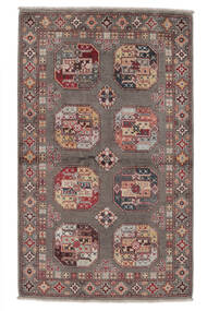Kazak Fine Teppich 91X146 Braun/Dunkelrot Wolle, Afghanistan Carpetvista