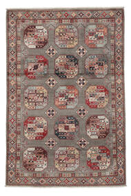118X177 Tapete Kazak Fine Oriental Castanho/Vermelho Escuro (Lã, Afeganistão) Carpetvista