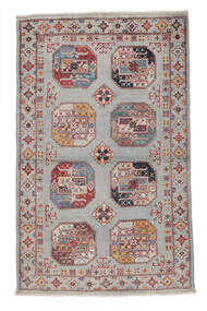 Kazak Fine Teppich 93X147 Dunkelrot/Grau Wolle, Afghanistan Carpetvista