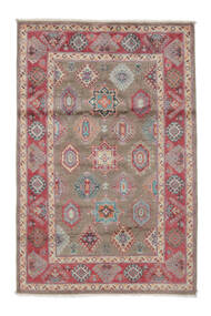  121X182 Kazak Fine Rug Brown/Dark Red Afghanistan Carpetvista