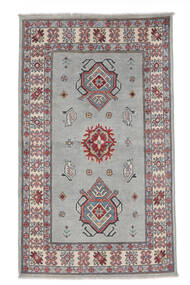  Orientalisk Kazak Fine Matta 89X150 Mörkgrå/Mörkröd Ull, Afghanistan Carpetvista