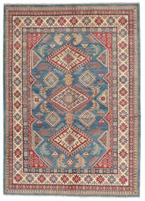 Kazak Fine Teppich 145X206 Dunkelgrau/Braun Wolle, Afghanistan Carpetvista