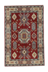 126X193 Kazak Fine Rug Oriental Dark Red/Black (Wool, Afghanistan) Carpetvista