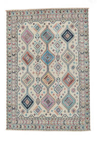 絨毯 オリエンタル カザック Fine 143X206 ダークグレー/グレー (ウール, アフガニスタン)