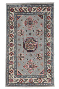 88X151 Kazak Fine Tæppe Orientalsk Mørkegrå/Mørkerød (Uld, Afghanistan) Carpetvista