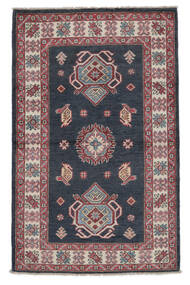 92X144 Kazak Fine Rug Oriental Black/Dark Red (Wool, Afghanistan) Carpetvista