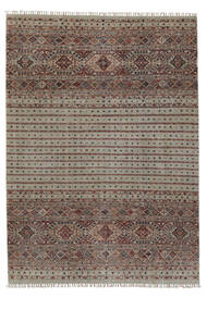 絨毯 Shabargan 214X300 茶色/ブラック (ウール, アフガニスタン)