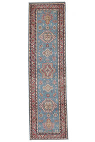  Oriental Kazak Fine Rug 80X293 Runner
 Dark Grey/Dark Blue Wool, Afghanistan Carpetvista