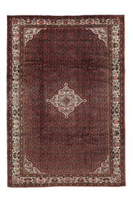  Orientalsk Hosseinabad Teppe 207X301 Svart/Mørk Rød Ull, Persia/Iran Carpetvista