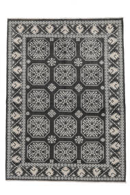 172X233 Kazak Fine Rug Oriental Black/Dark Grey (Wool, Afghanistan) Carpetvista
