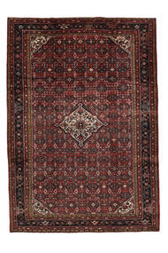  Hosseinabad 224X320 Perzsa Gyapjúszőnyeg Fekete/Sötétpiros Carpetvista