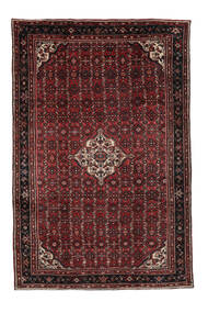 絨毯 ペルシャ ホセイナバード 213X324 ブラック/ダークレッド (ウール, ペルシャ/イラン)