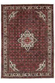 202X283 Hosseinabad Rug Oriental Black/Dark Red (Wool, Persia/Iran) Carpetvista