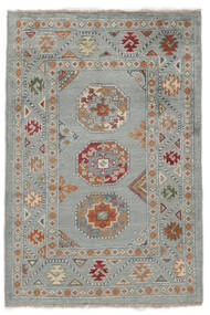  Oriental Kazak Fine Rug 80X121 Dark Grey/Brown Wool, Afghanistan Carpetvista