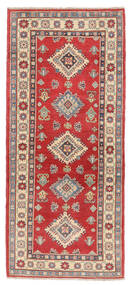  Kazak Fine Rug 80X188 Wool Dark Red/Brown Small Carpetvista
