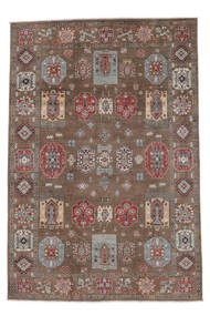 198X290 Kazak Fine Rug Oriental Brown/Grey (Wool, Afghanistan) Carpetvista