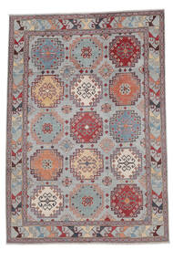 198X285 Kazak Fine Rug Oriental Dark Red/Dark Grey (Wool, Afghanistan) Carpetvista