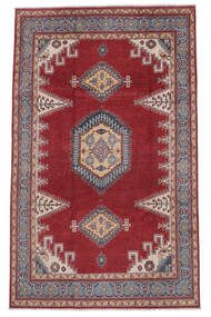 193X311 Tapete Oriental Kazak Fine Vermelho Escuro/Castanho (Lã, Afeganistão) Carpetvista