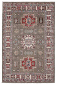  198X303 Kazak Fine Teppich Braun/Dunkelrot Afghanistan Carpetvista