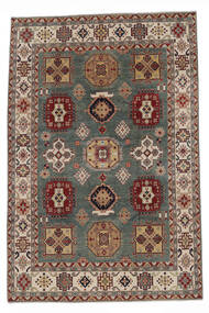  Oriental Kazak Fine Rug 202X305 Brown/Black Wool, Afghanistan Carpetvista