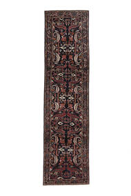 絨毯 ハマダン 81X307 廊下 カーペット ブラック (ウール, ペルシャ/イラン)