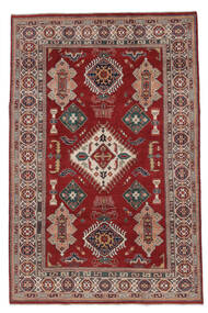  192X292 Kazak Fine Matot Matto Tummanpunainen/Ruskea Afganistan Carpetvista