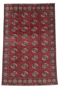 194X291 Tappeto Orientale Kazak Fine Rosso Scuro/Nero (Lana, Afghanistan) Carpetvista