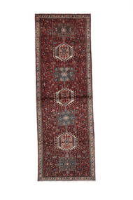  Orientalischer Hamadan Teppich 103X299 Läufer Schwarz/Dunkelrot Wolle, Persien/Iran Carpetvista