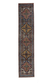  Persialainen Ardebil Matot 85X406 Musta/Ruskea Carpetvista