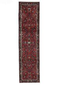  Persian Hamadan Rug 84X323 Black/Dark Red Carpetvista