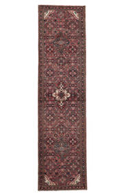 79X300 絨毯 ホセイナバード オリエンタル 廊下 カーペット ダークレッド/ブラック (ウール, ペルシャ/イラン) Carpetvista