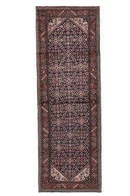 107X313 絨毯 オリエンタル ホセイナバード 廊下 カーペット ブラック/ダークレッド (ウール, ペルシャ/イラン) Carpetvista